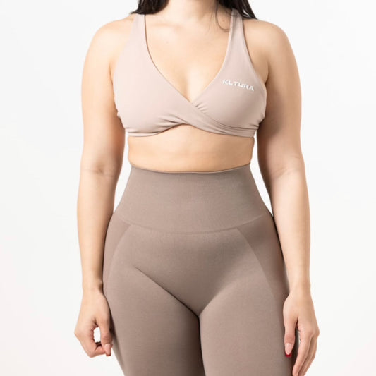 Nude Viral Criss Cross Sports Bra