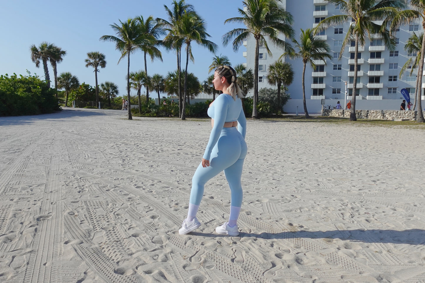 Baby Blue Bloom Leggings