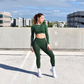 Jade Green Elevate Cropped Long Sleeve