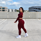 Ruby Red Elevate Cropped Long Sleeve