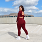 Ruby Red Elevate Cropped Long Sleeve